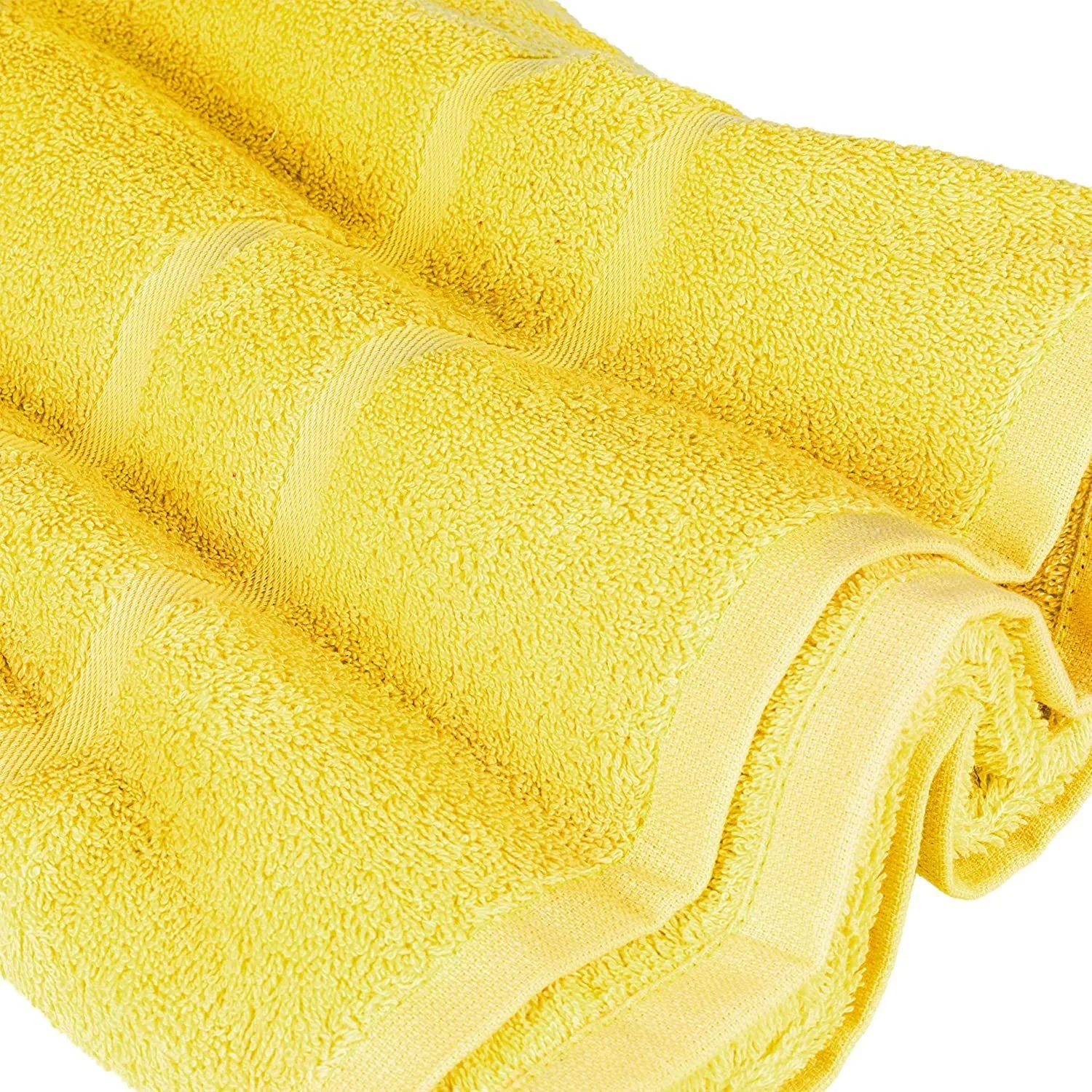 STICKANDSHINE Frottee-Handtücher – Gelb, 100% Baumwolle, 500 g/m²